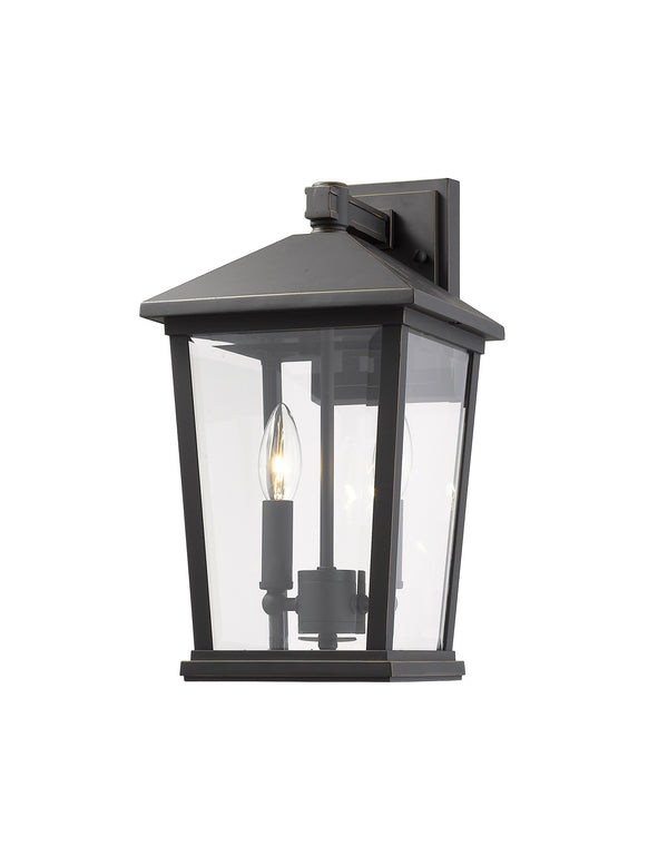 Beacon 2 Light Outdoor Wall Sconce in Oil Rubbed Bronze Finish