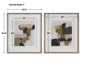 Color Block Framed Prints, Set/2