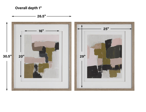Color Block Framed Prints, Set/2