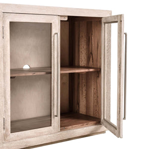 Bradley Solid Wood 4Dr Cabinet in Coastal White