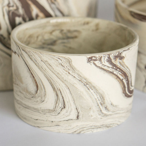 Agateware Cachepot, set/3
