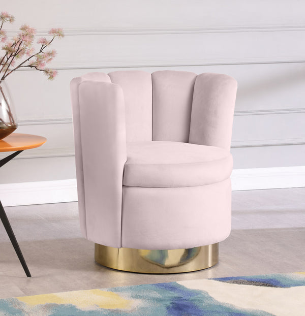 Anita Accent Chair In Pink Velvet