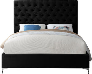 Robin King Bed In Black Velvet