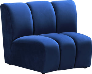 Lynda Modular Chair In Navy Velvet
