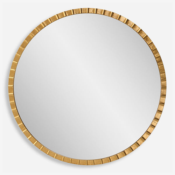 Dandridge Gold Round Mirror