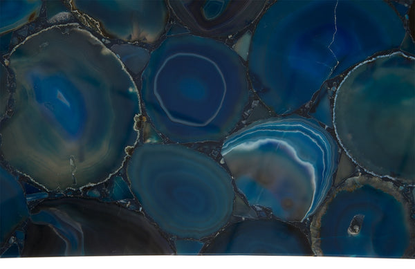 Agate Coffee Table, Stainless Steel Base