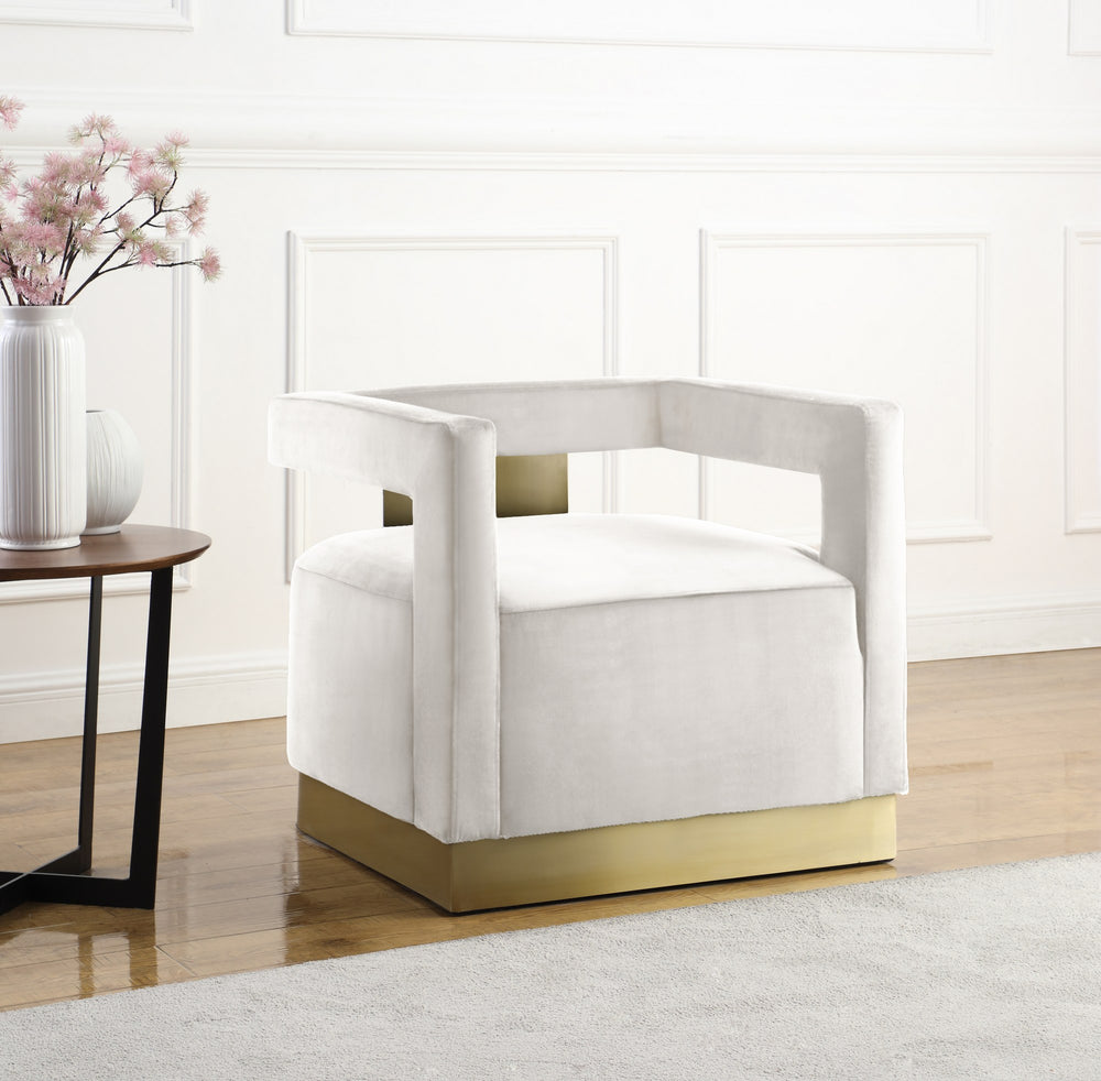 Jorge Accent Chair In Cream Velvet