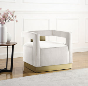 Jorge Accent Chair In Cream Velvet