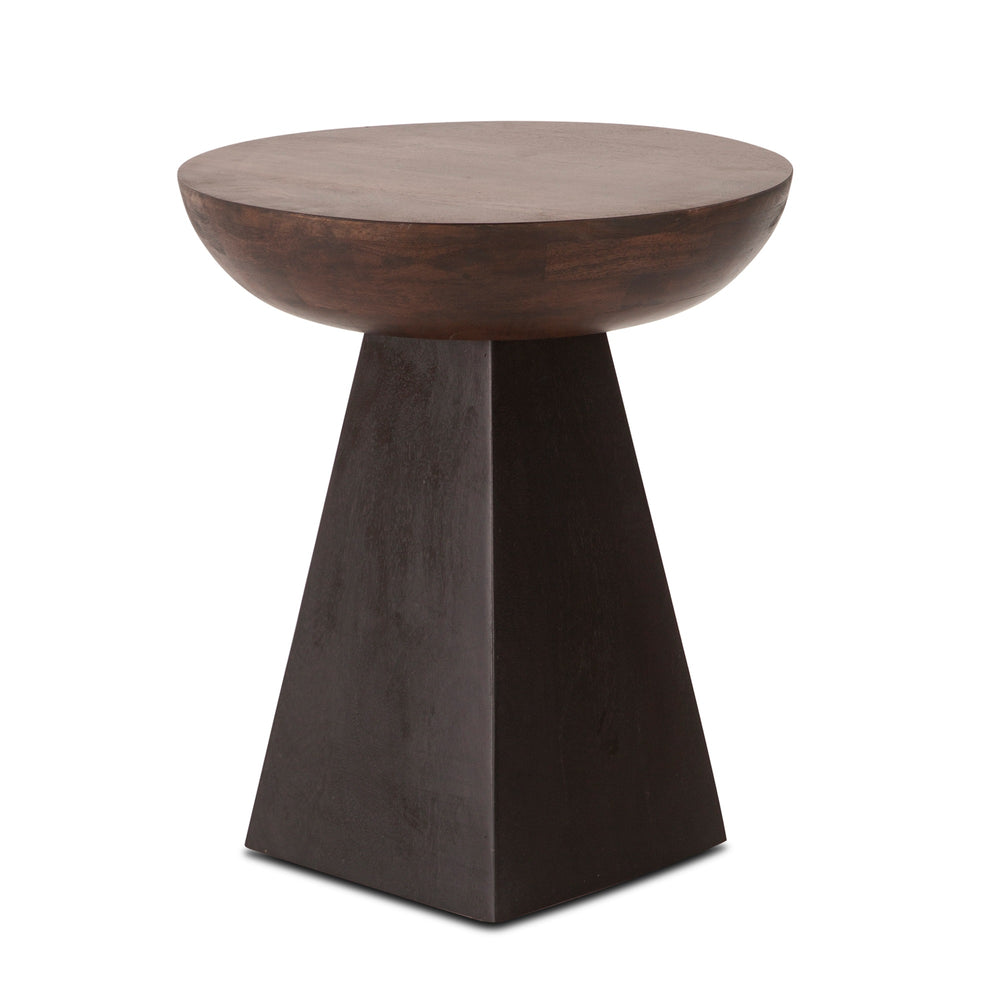Jaipur 18" Two-Toned Round Accent Table