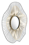 Comet Round Mirror Black & Gold