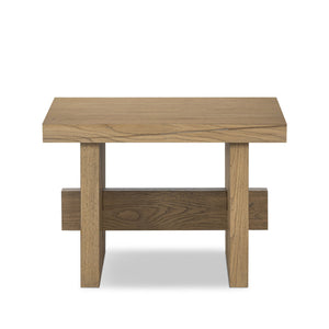 Isaac End Table In Rubbed Light Oak Veneer