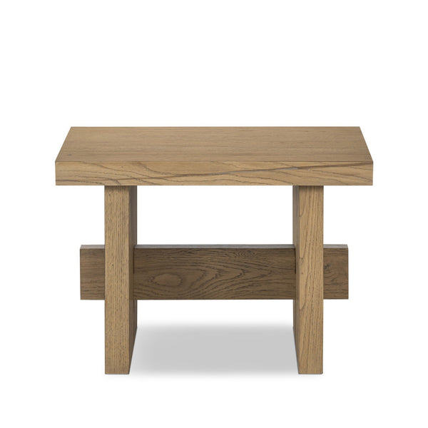 Isaac End Table In Rubbed Light Oak Veneer