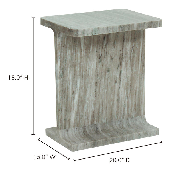 Moe's Tullia Accent Table in Taupe Marble