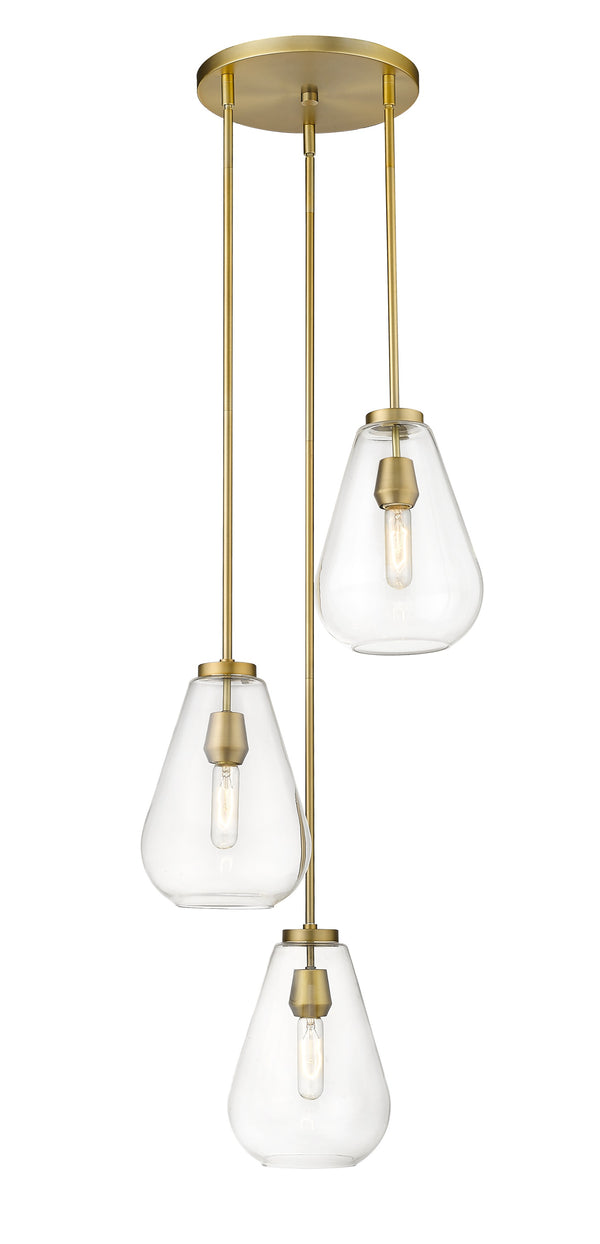 Ayra 3 Light Pendant in Olde Brass Finish