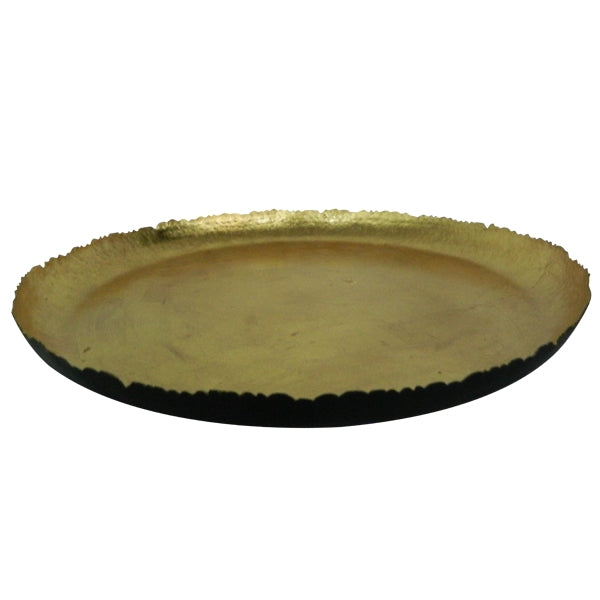 Large Iron Plate Gold Leaf/Black