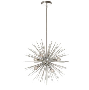 6LT Pendant, Silver & Polished Chrome Finish