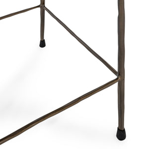 Classic Home Bose Hide Counter Stool with Iron Frame