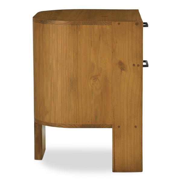 Moe's Lachlan Nightstand Brown with Soft-close Drawers