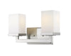 Tidal 2 Light Vanity  in Brushed Nickel Finish