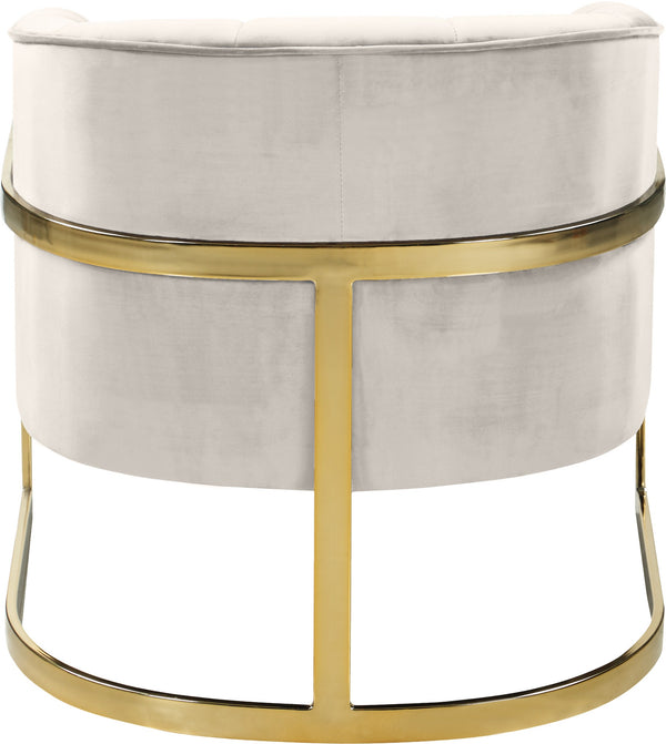 Dallas Accent Chair In Cream Velvet