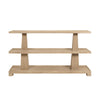 THREE TIER TWO COLUMN CONSOLE IN CERUSED OAK