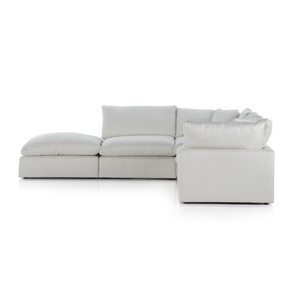 Stevie 4Pc Laf Sec Sofa W/Ottoman In Ivory