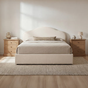 Moe's Maggie King Cream Storage Bed