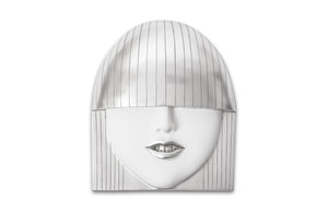 Fashion Faces Wall Art, Large, Smallallile, White And Silver Leaf