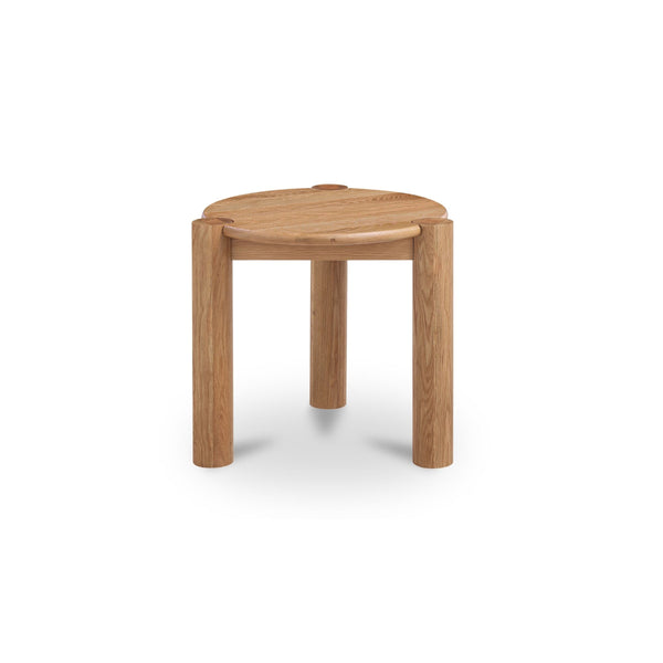 Jack Side Table Brushed Natural Oak with Column Legs