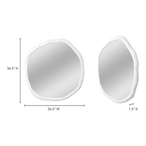 Moe's Foundry Large White Wall Mirror