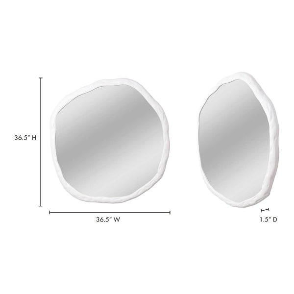 Moe's Foundry Large White Wall Mirror