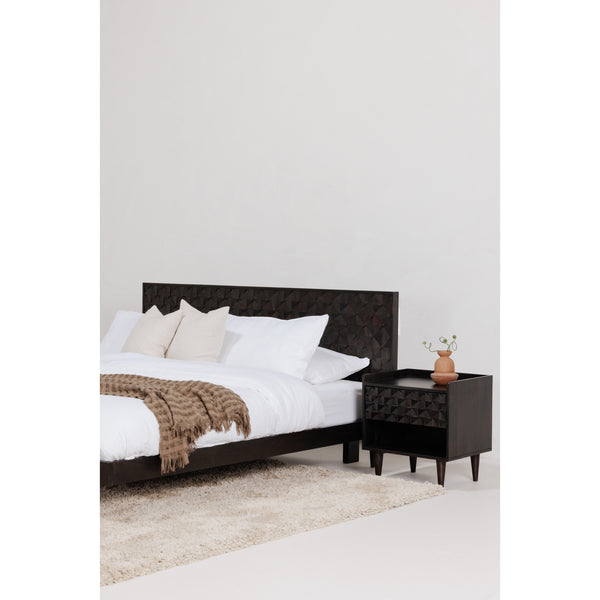 Moe's Pablo Queen Bed in Black Sheesham Wood