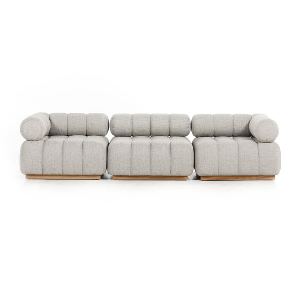 Roma Outdoor 3pc Sectional In Ash
