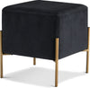 Jordan Ottoman/Stool In Black Velvet