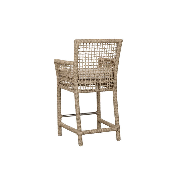 Brisbane Woven Frame Counter Stool with Olefin Cushion
