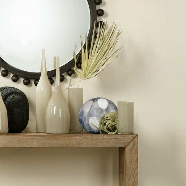 Painted Ceramic Decorative Sphere, Small