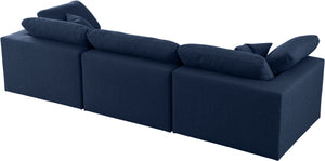 Carmen Cloud Modular Sofa In Navy Linen Fabric