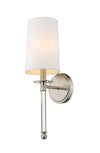 Mila 1 Light Wall Sconce in Brushed Nickel Finish