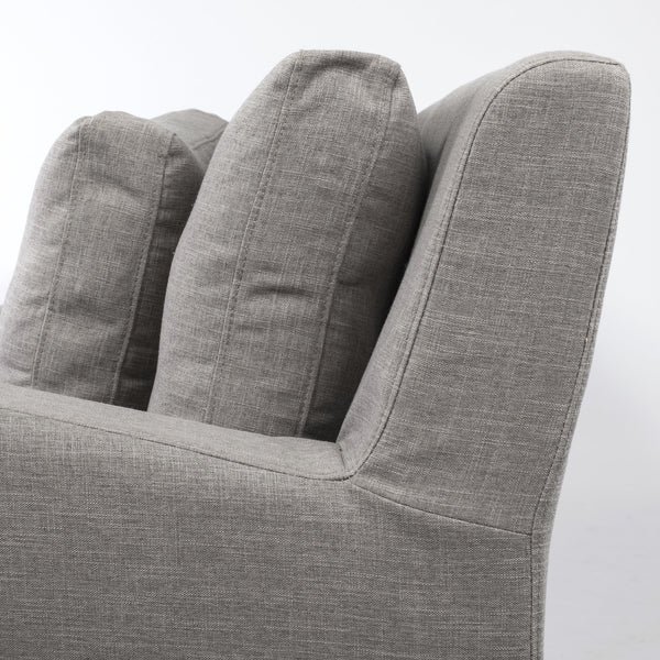 Denly III 38 X 38.25 X 34.5 Flint Gray Slipcover Upholstered Arm Chair