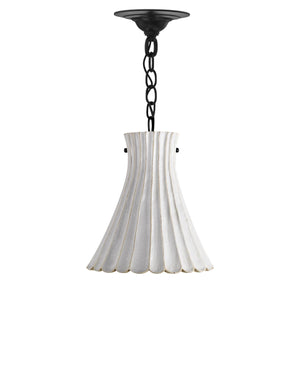 Jazz Pendant In Satin Black & White Crackle