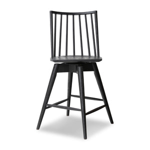Lewis Swivel Counter Stool in Black Oak