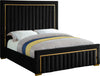 Benjamin King Bed In Black Velvet