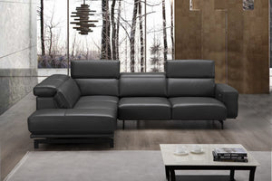Rayan Slate Grey Sectional in Left Facing