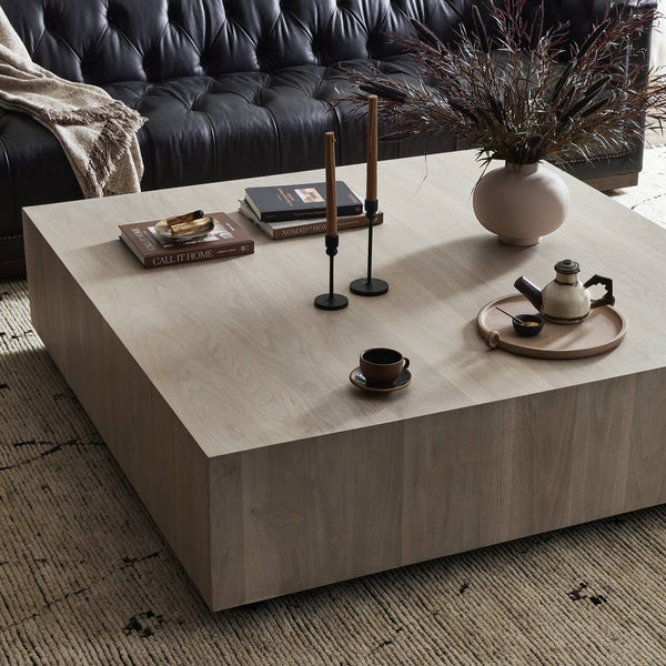 Hudson Large Square Coffee Table - Ashen Walnut