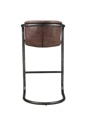Freeman Barstool Set in Brown Leather