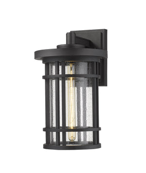 Jordan 1 Light Outdoor Wall Sconce in Black Finish