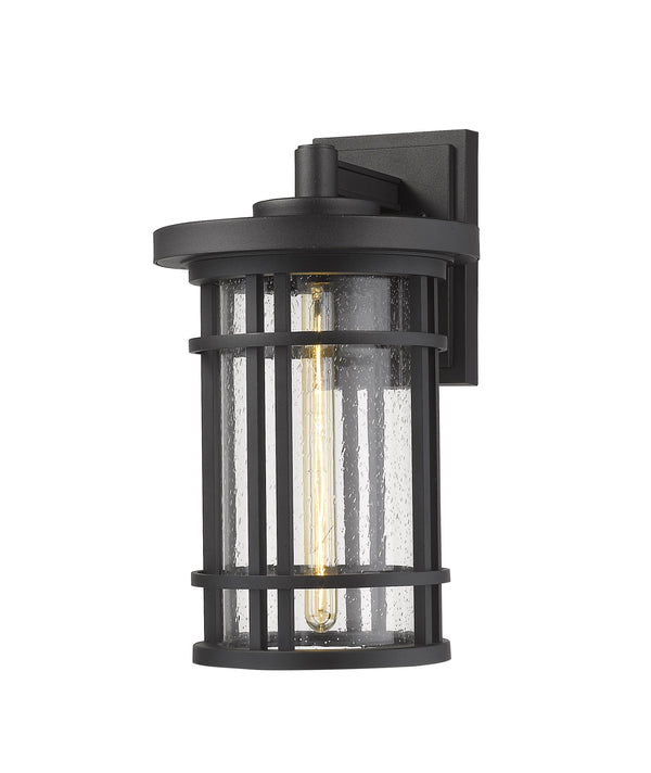Jordan 1 Light Outdoor Wall Sconce in Black Finish
