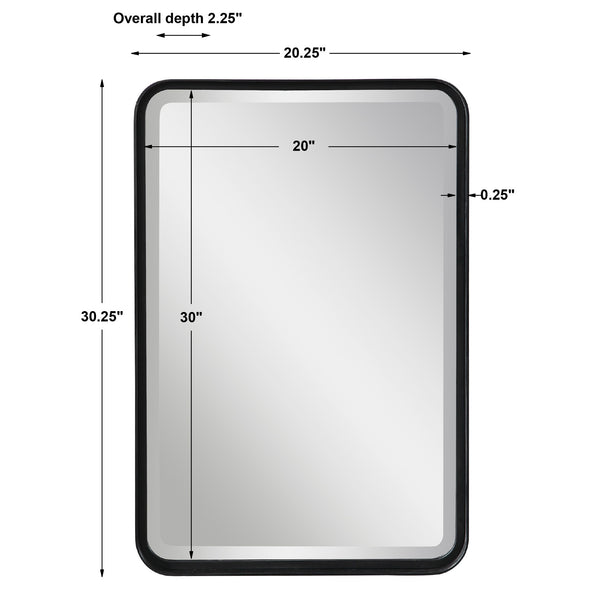 Croften Black Vanity Mirror