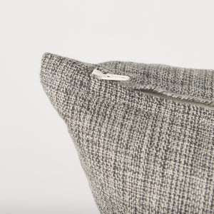 Jacklyn Grey Linen Square Decorative Pillow Cover