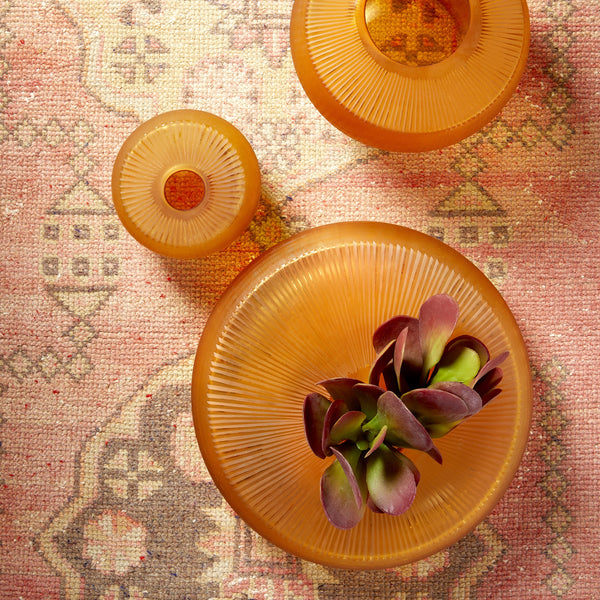 Sun Flower Vase in Amber
